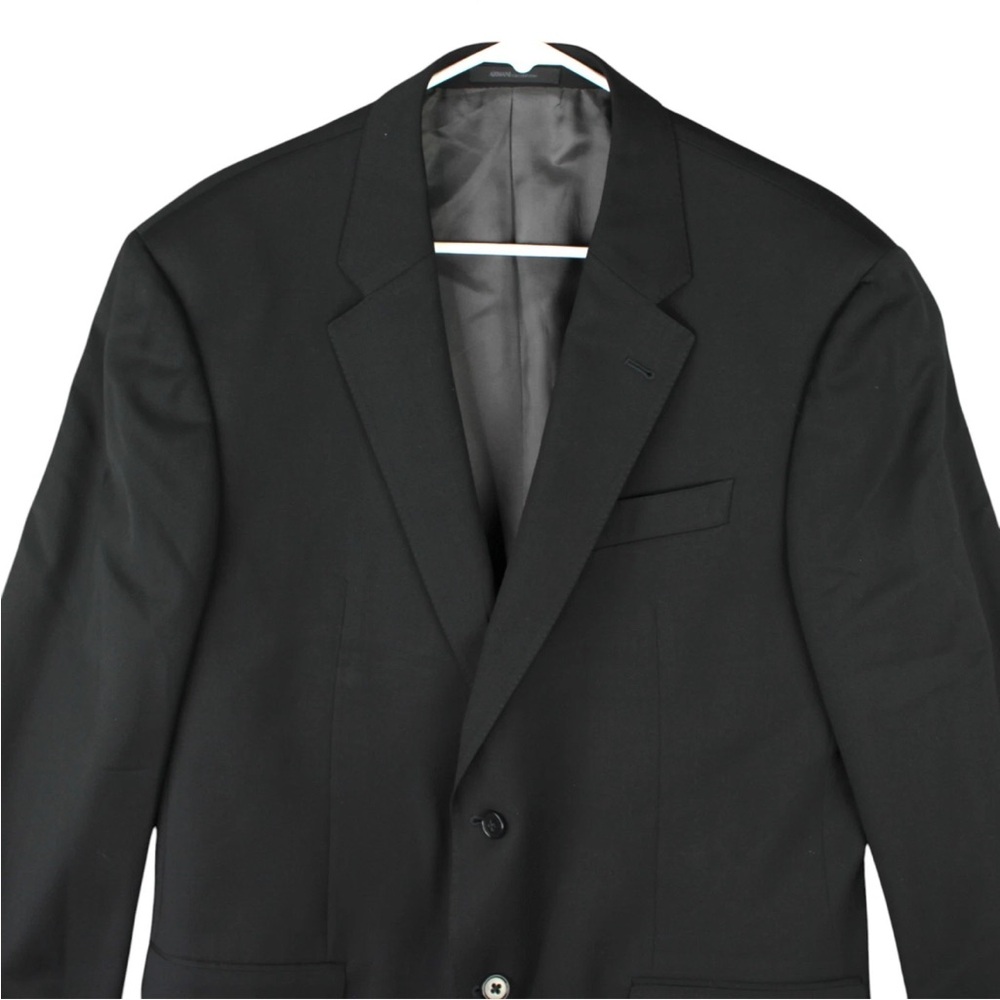 Armani Collezioni G Line Natural Stretch Wool Sports Coat Mens 56 Black EUC - Picture 3 of 13